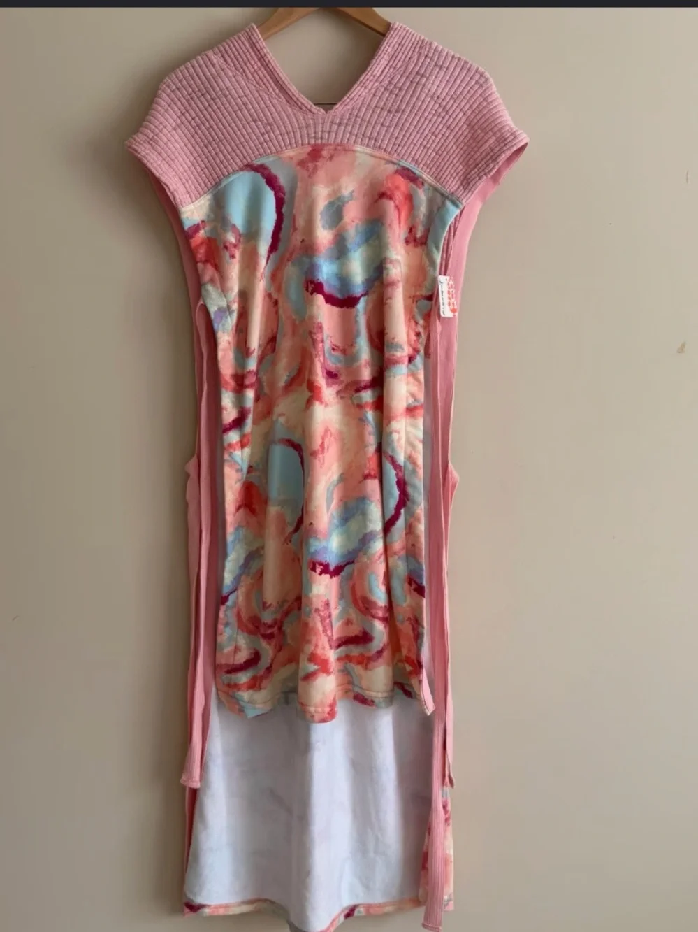 Free People Marble Tie-Dye Two-Piece Set in Pink, Coral & Aqua